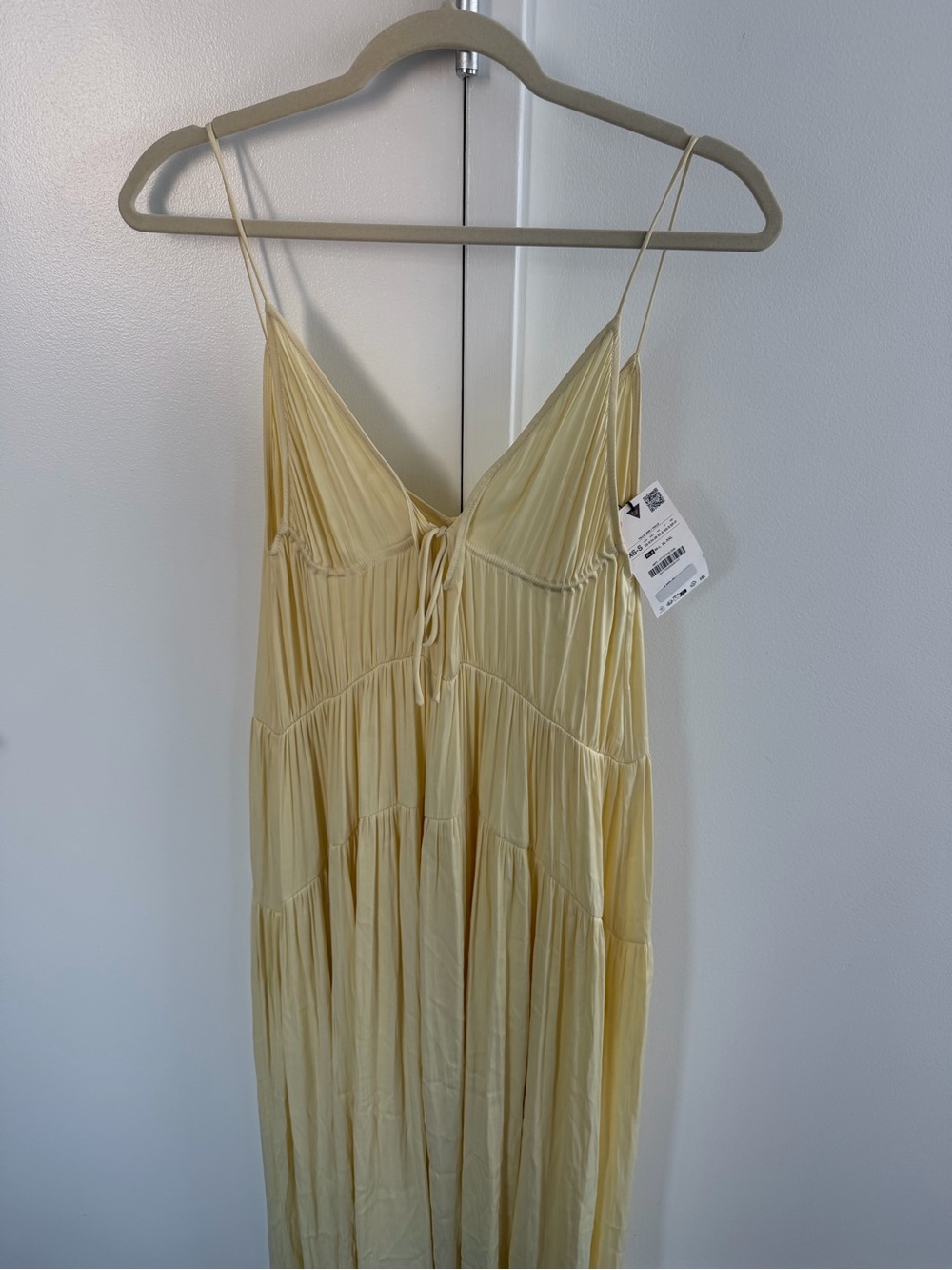 Zara LONG RUCHED SATIN DRESS - Picture 2 of 4